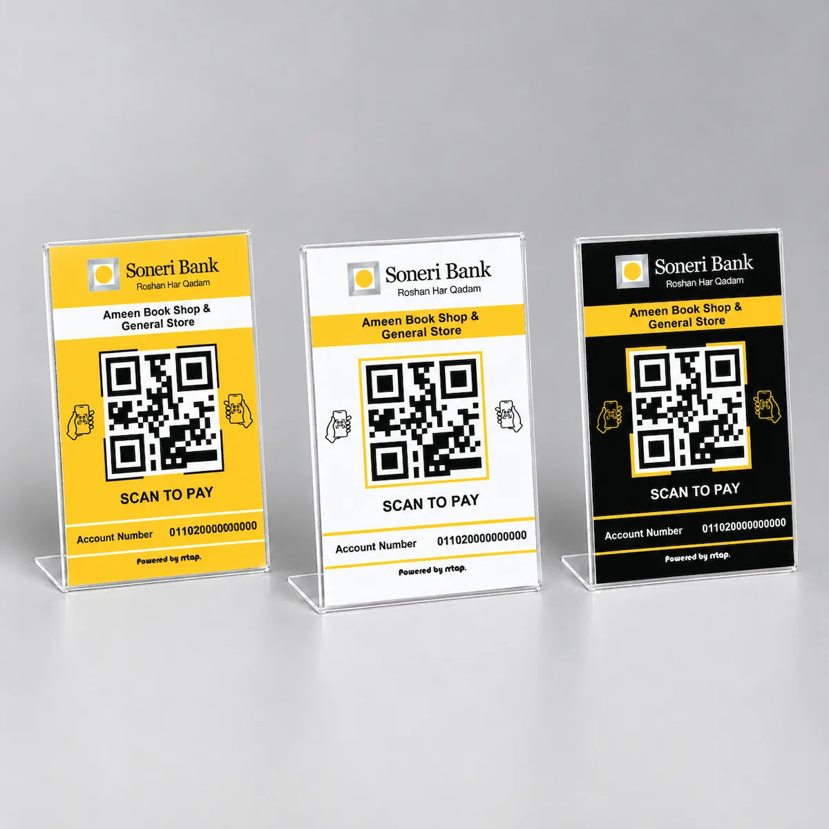 Soneri Bank QR Code Payment Standee